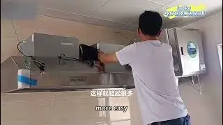 Commercial exhaust hood with ESP-electrostatic precipitator install way