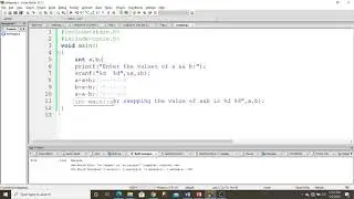 swapping of two numbers without using third variable in C  ||Code block||