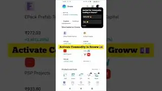 How to Activate Commodity in Groww app 📊