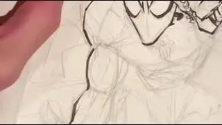Marvel Comic artist draws Spidey