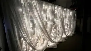 Head Table Pipe And Drape Fancy Sheer Backdrop Rental Saskatoon (Timelapse Setup)