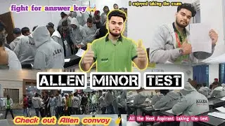 My Minor Test at Allen Kota || Test Day Competition 🫢 #allen #kota #allenkota #supath #neet