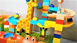 Satisfying Building Block Coaster Marbles Run Race ASMR -  Best marble run NEW asmr 2025 Trum