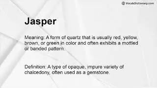 Jasper Meaning