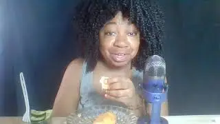 ASMR eating a fish snack