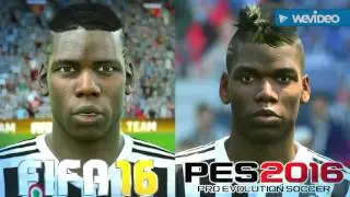 Pes 16 vs Fifa 16 caras