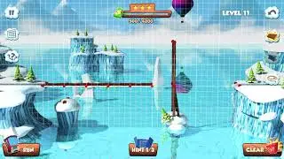 Bridge building simulator) arctic lvl 11 walk through 3🌟