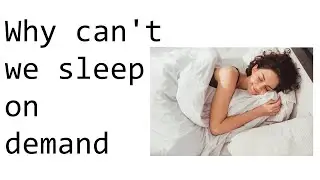 Why can't we sleep on demand