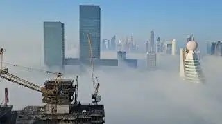 Dubai in winter fogs. Amazing #dubai #dubaicity #dubaiwinter #uaelife #uae #dubailife 