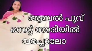 നിങ്ങൾക്കും ചെയ്യാം ഈസിയായി. 🥰#fabric paint #saree #water lilly #set saree#