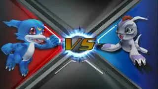 Digimon battle arena 2 in ps2 test in emulator pcsx2  V-mon VS Gomamon