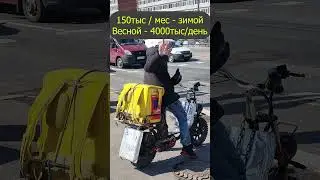 My Kugoo Kirin electric bike is broken, my earnings are down, Yandex Food, courier, delivery, work
