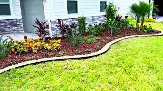 Great Florida Edging Idea for Landscape mulch beds