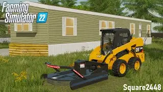 Mowing ABANDONED Mobile Home Park! | FS22 Landscaping