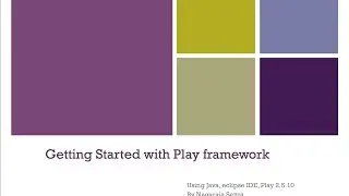 Getting Started with Play framework with Java and eclipse