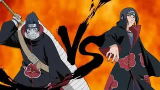 Itachi vs kisame, water user vs fire user, seven swords man vs anbu black ops member