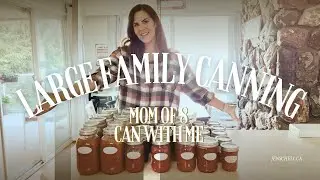 Canning for my large family. Cozy end of August food canning.