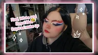 Red, White and Royal Blue Inspired Make Up