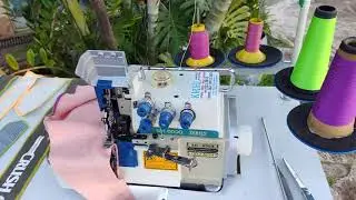 M&aacute;quina costura overlok 02 agulhas ponto de refor&ccedil;o Kingtex SH 6000 p  diversos tipos de materiais