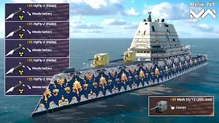 USS Zumwalt - 5x HyFly-2 (Nuke) With Mark 55/12 | Long Reload But Crazy Damage - Modern Warships