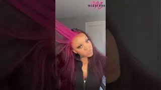 this color Everythinggg🥰👏🏽24inch Body Wave Side Part Highlight Pink Purple 13x4 Lace Front Wig