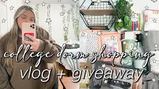 back to school: college dorm room shopping vlog + GIVEAWAY | back to school giveaway