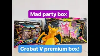 Abriendo mad party box y crobat premium box de shining fates!