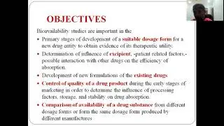 Introduction to bioavailability and bioequivalence