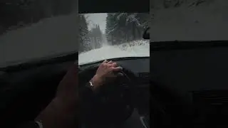BMW E39 523i POV snow street drift