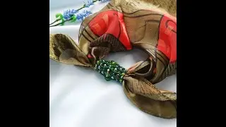 Fashion Scarves Clip. Silk Scarf Clasp Clip. Holder Clamp for Clothing. Зажим для платка