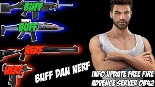 4 senjata free fire yang telah buff dan nerf|update game free fire advence server ob42|