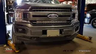 2019 F150 RTX LED 30 inch Custom Grill Light Bar with Putco LED Headlight Bulbs
