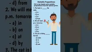 Preposition//Prepositions in English Grammar//Preposition Quiz//Exam Prep. #viralshort