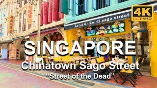 Street of the Dead | Sago Street | Chinatown | Singapore | 4K UHD Walking Tour