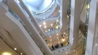 Taipei 101 Multi-Level Shopping Mall of Escelators from Lower Floor