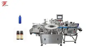 Auto CBD Oil Plastic Glass Bottle Eliquid Gel Nail Polish Filling Capping Labeling Machine