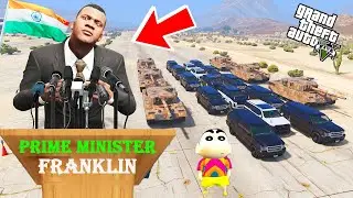 GTA 5 : FRANKLIN BECOME THE PRESIDENT in GTA 5 | SHINCHAN and CHOP
