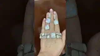 АДУЛЯР! ЛУННЫЙ КАМЕНЬ! Полный гарнитур- кольцо, браслет и серьги!  ВОТСАПП +79039693704.Цены👇