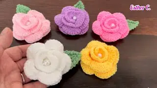 C&oacute;mo Tejer Rosas a Crochet F&aacute;ciles y R&aacute;pidas 🌹 Paso a paso 🌹 Rosas en Crochet 
