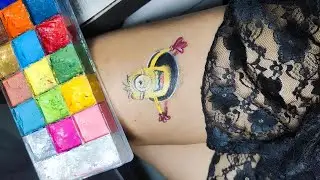 3d illusion body-art/ illusion bodyart/ minion body art/ creative makeup tutorial #bodyart #illusion