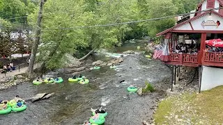 Family day in Helen! Tubing down the river!!