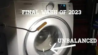 Samsung WF70F5E2W4W Cottons 95°C - The final wash of 2023! (with some bangs 😂)