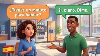 Real Spanish Workplace Conversations: Flexible Shifts, Sick Leave & Interviews (A2-B1)