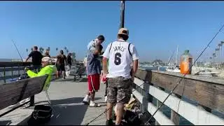 SETTING UP OUT FISHING POLES TO FISH IN OCEANSIDE HARBOR!! PART 2