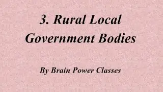 Class 6 // Civics // Chapter 3 Rural Local Government Bodies // Question Answer