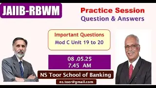 RBWM Unit  19 & 20 - Practice Session   Q&A  by Vinayak sir #ilb365 | 08 th  May  25 at 7:45 AM