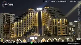 Barcelo Al Jaddaf, Dubai | Facade Lighting Project #facadelightingservices