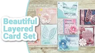 9 cards using 1 stamp & PMLs │You Are Enough │3D Flowers