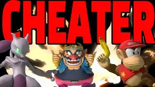 killing with EVERY CHEATER MOVE in the 3rd row of Smash Bros!