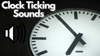 Clock Ticking White Noise ⏰ Black Screen  Relax, Focus & Fall Asleep Fast